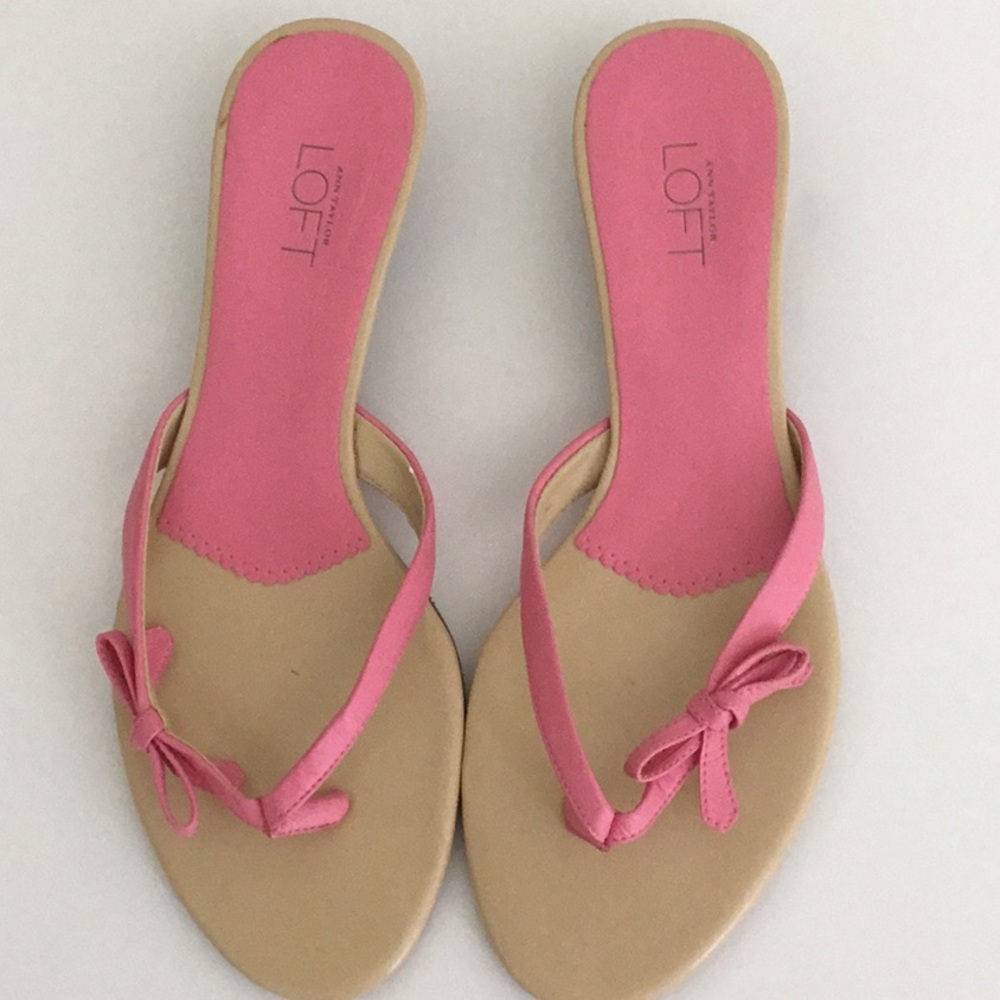 Ann Taylor LOFT Sandals Barbie Pink Sz 7 1/2 M